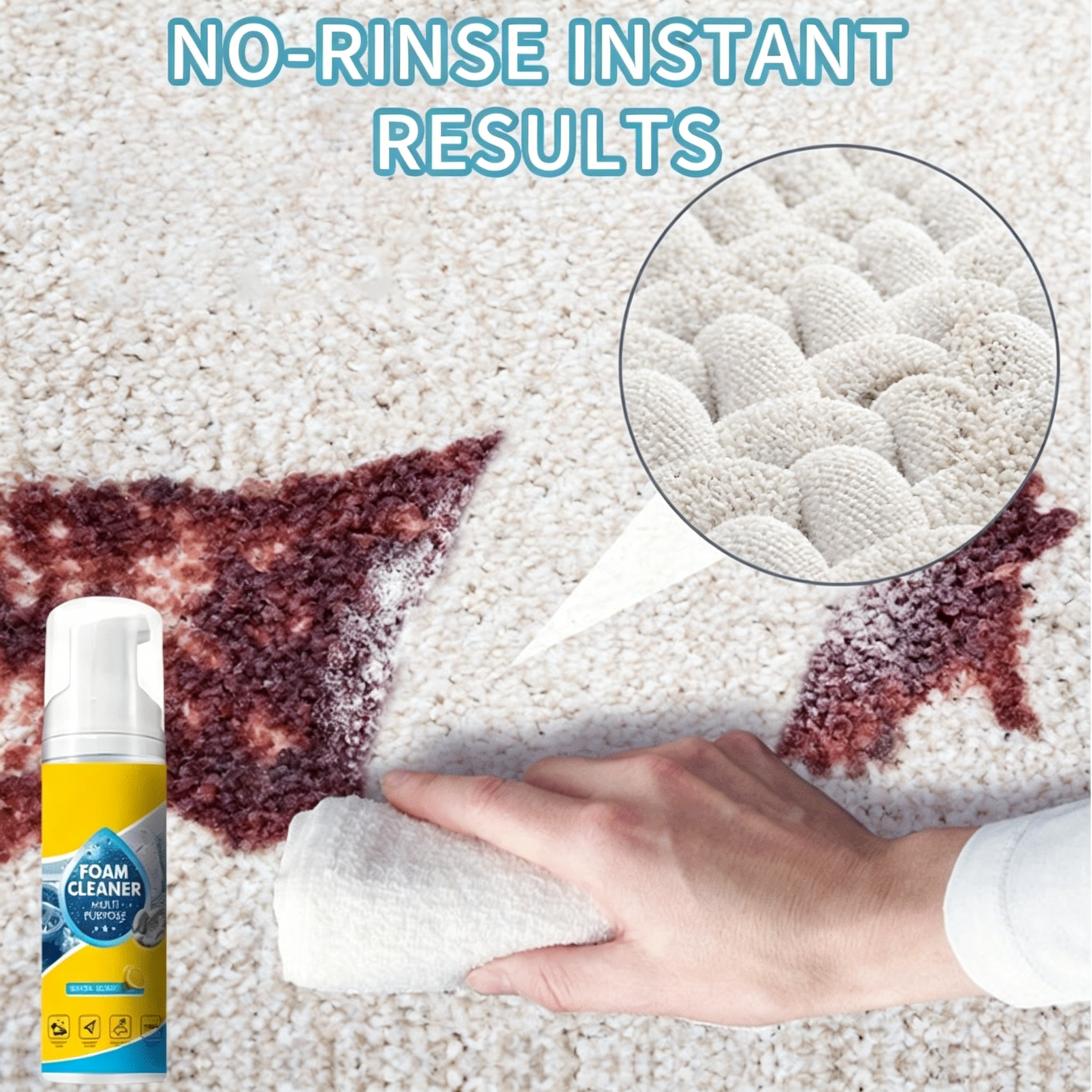 🧼Powerful Multi-Purpose Foam Cleaner — Safe for leather, fabric, carpet & interior surfaces. ✨