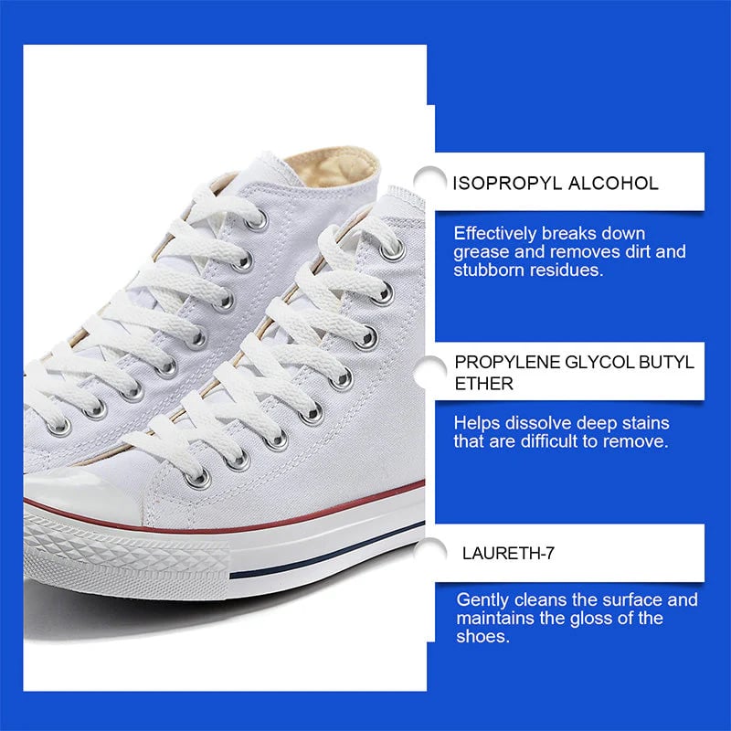 No-Rinse Shoe Cleaner - Powerful Stain Removal, Instantly Restores Like New