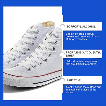 No-Rinse Shoe Cleaner - Powerful Stain Removal, Instantly Restores Like New