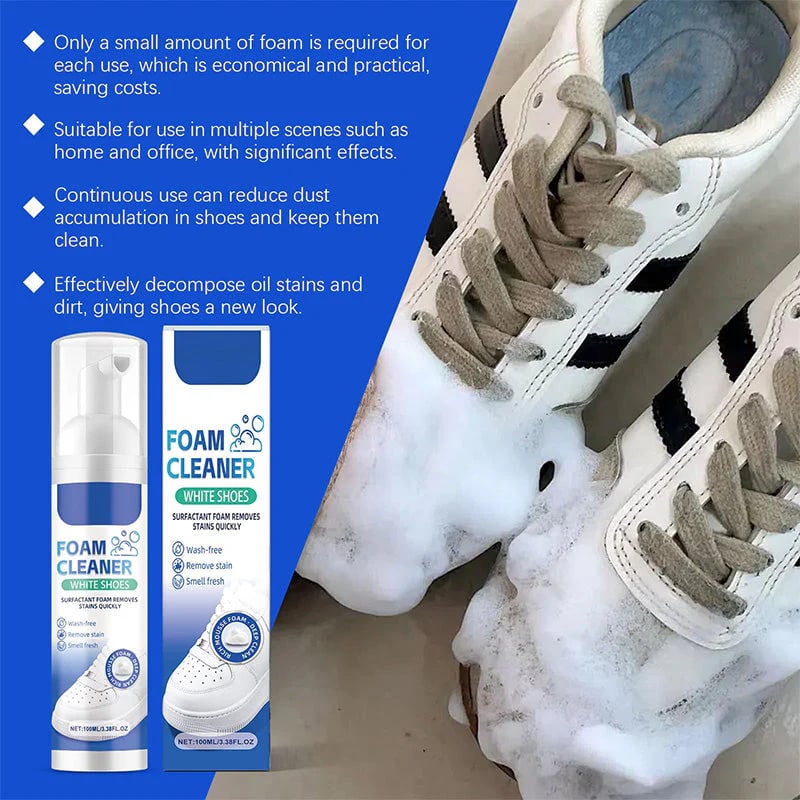 No-Rinse Shoe Cleaner - Powerful Stain Removal, Instantly Restores Like New