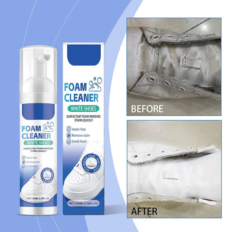 No-Rinse Shoe Cleaner - Powerful Stain Removal, Instantly Restores Like New