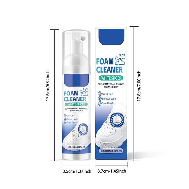 No-Rinse Shoe Cleaner - Powerful Stain Removal, Instantly Restores Like New
