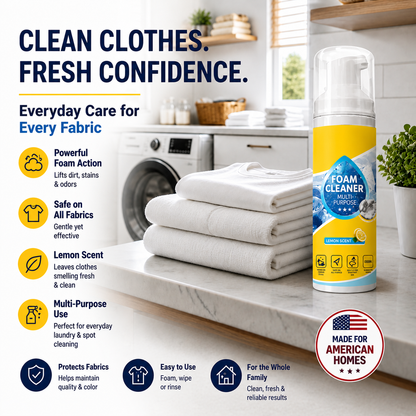🧼Powerful Multi-Purpose Foam Cleaner — Safe for leather, fabric, carpet & interior surfaces. ✨
