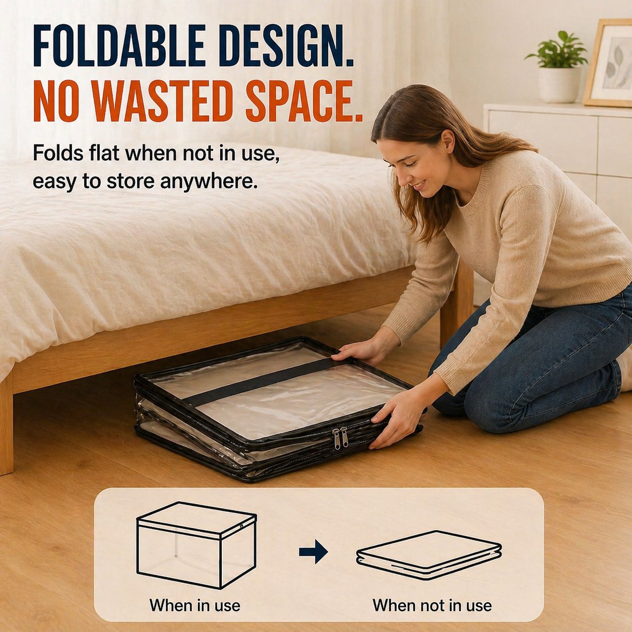 🔥LAST DAY 50% OFF - 📦Large Heavy-Duty Thick Plastic Clear Storage Bag for Clothes, Moving & Storage